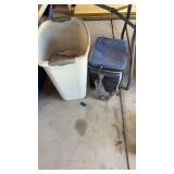 Garbage can and soft 12 pk cooler