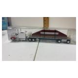 HO scale peterbilt semi truck and flat bed