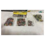 HO scale people figures , benches and cows