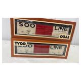 2 TYCO HO Scale SOO Line Box Cars