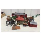HO Railroad Roadhouse Buildings, Cranes,