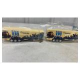 2 HO Scale Mercedes Benz Semi Trailors