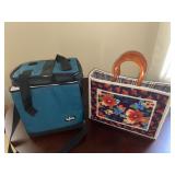 Vintage Needlepoint Hand Bag w/ Celluloid Handle