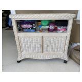 Vintage Wicker Televsion Stand
