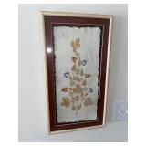 Vintage Dried Pressed Leaves on Parchment