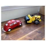 Vintage Tonka Steam Roller & VW Bug, 1960