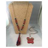 Colorful Fabric & Bead Necklaces from Timor Leste