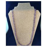 Genuine Amethyst Chip Necklace