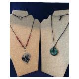 Natural Stone & Cord Necklaces
