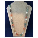 Multi-Colored Agate Beaded Necklace