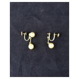 14K White Gold & Pearl Earrings