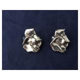 Handcrafted .925 Sterling Silver Earrings-Signed