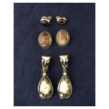 Collection of Stone Cabachon Earrings