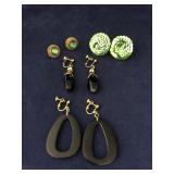 Vintage Sequin & Crystal Accent Earrings