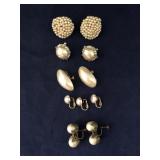 Vintage Collection of Faux Pearl Accent Earrings