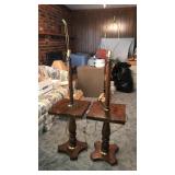 Mid-Century Pine Table Lamps