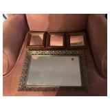Art Nouveau Dresser Mirror & Small Mirrors