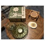 Vintage Hazelware Lyric Avocado Chip n Dip Set