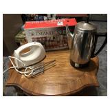 Vintage GE Hand Mixer & Presto Coffee Percolator