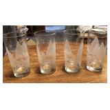 Collection of Glass Christmas Tumblers