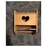 Vintage Pine Folk Art Wall Shelf