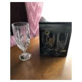 Four Godinger Milano Crystal Goblets
