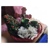 Basket w/ Chritmas Ornaments