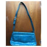 Lee Sands Genuine Eel Skin Purse in Teal