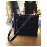 Lee Sands Genunie Eel Skin Purse in Black
