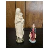 Vintage Ceramic & Resin Virgin Mary