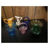 Assortment of Colored Glass & Ceramic