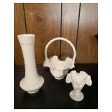 Assorted Hobnail Milk Glass