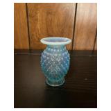 Vintage Fenton Blue Hobnail Bud Vase