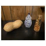 Vintage Ceramic Covered Peanut Dish