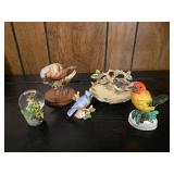 Assorted Collection of Porcelain & Ceramic Birds