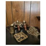 Assorted Collection of Brass & Plated Items