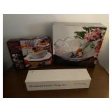 Mikasi Crystal Serving Bowl & Hot Plate