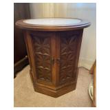 Mid Century Round Marble Top End Table