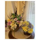 Pair of Silk Flower Arrangements