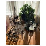 Decorative Metal Baskets & Candle Holder