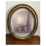 Vintage Oval Framed Print