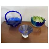 Assortment of Vintage Cobalt Glassware
