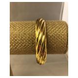 Vintage .925 Italy GC Liam Clasp Closure Bangle
