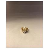 Vintage 18 K EP Pearl Ring