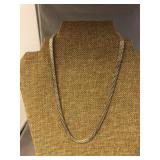 Vintage .925 Sterling Silver Basket Weave Necklace