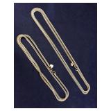 Vintage Stainless Steel Foxtail Necklaces