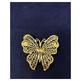 Vintage Napier Goldtone Butterfly Pin