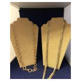 Multi-Strand Gold/Copper/Silver-toned Necklaces