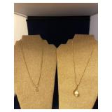 Vintage Pair of Gold-tone Pendant Necklaces