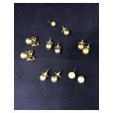 Vintage Collection of Faux Pearl Stud Earrings
